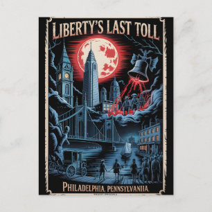 Carte Postale Philadelphie ensorcelée, PA Voyage Horreur Vintage