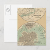 Carte Postale Philadelphie et Boston (Devant / Derrière)