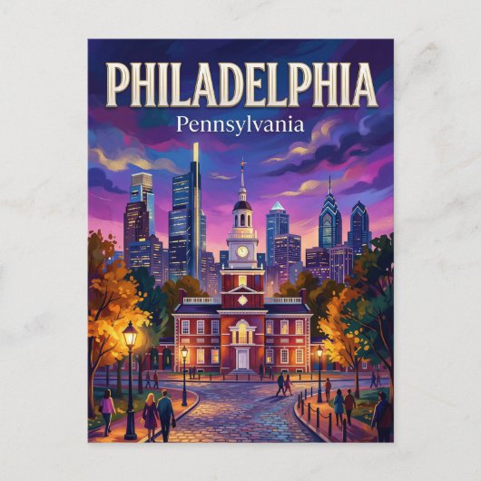 Carte Postale Philadelphie États-Unis (Devant)
