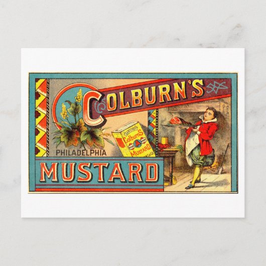 Carte postale Philadelphie Mustard de vintage Colb (Devant)