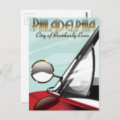 Carte Postale Philadelphie, Pennsylvanie "City of Brotherly Love (Devant / Derrière)