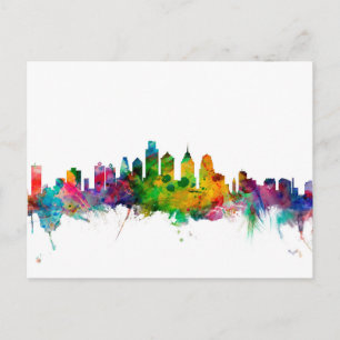 Carte Postale Philadelphie Pennsylvanie Skyline