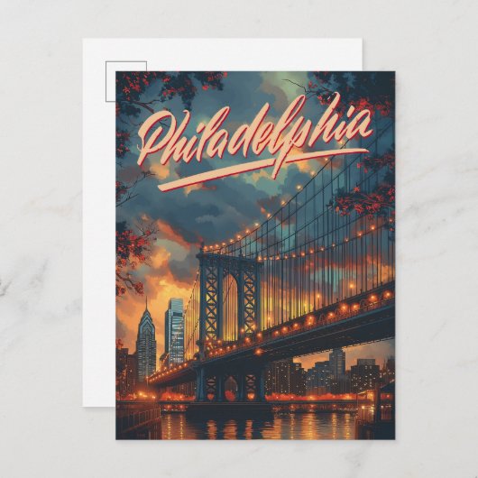 Carte Postale Philadelphie, Pennsylvanie : Une vue vintage (Devant / Derrière)