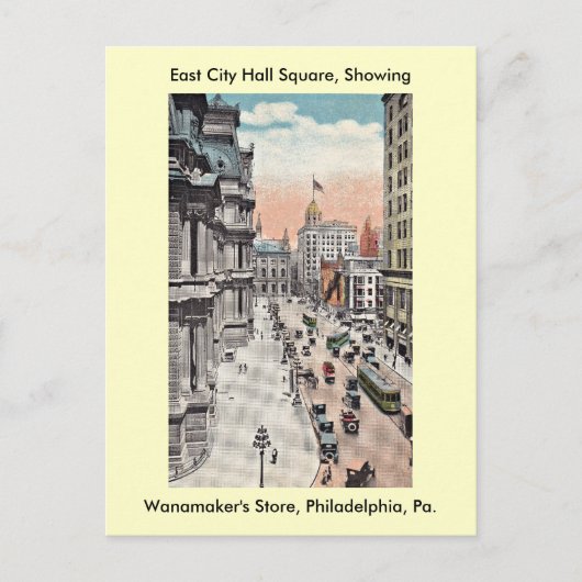 Carte Postale Philadelphie Pennsylvanie View Incluant Wanamaker (Devant)