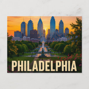 Carte Postale Philadelphie Pennsylvanie Ville Américaine Histori