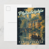 Carte Postale Philadelphie - Pennsylvanie Vintage (Devant / Derrière)