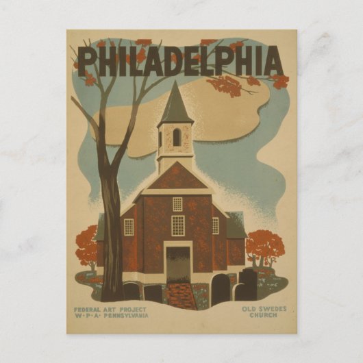 Carte Postale Philadelphie Pennsylvanie Vintage voyage (Devant)