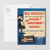 Carte Postale Philadelphie peut aider les travailleurs de la gue (Devant / Derrière)