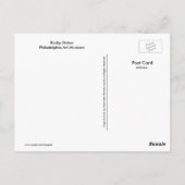 Carte Postale Philadelphie Post Card - Statue Rocheuse (Dos)