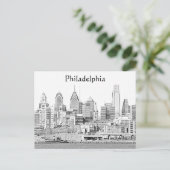 Carte postale Philadelphie Sketch (Debout devant)