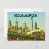 Carte Postale Philadelphie Skyline (Devant / Derrière)