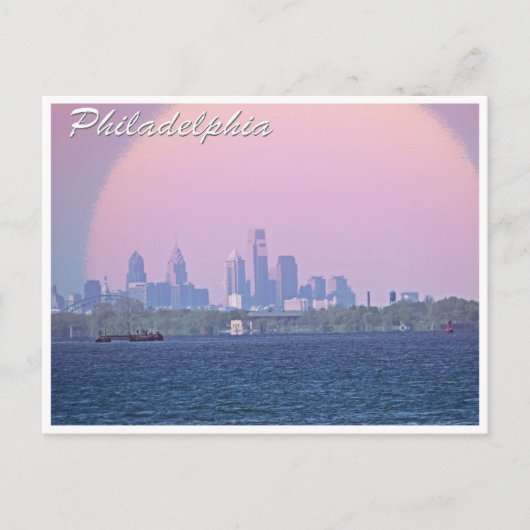 Carte Postale Philadelphie Skyline Du Comté De Bucks (Devant)