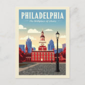Carte Postale Philadelphie vintage (Devant)
