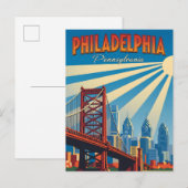 Carte Postale Philadelphie vintage Pennsylvanie (Devant / Derrière)