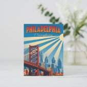 Carte Postale Philadelphie vintage Pennsylvanie (Debout devant)