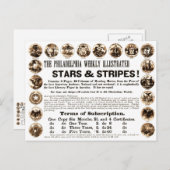 Carte Postale Philadelphie Weekly 1918 Stars & Stripes Journal (Devant / Derrière)