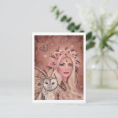 Carte Postale Philantha avec hibou par Renee Lavoie (Debout devant)