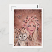 Carte Postale Philantha avec hibou par Renee Lavoie (Devant / Derrière)