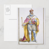 Carte Postale Philippe II (1527-98) Roi d'Espagne de 'Receuil de (Devant / Derrière)