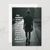 Carte Postale Philippiens 1:6 Celui qui a commencé une bonne oeu (Devant / Derrière)