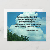 Carte Postale Philippiens 1:6 Étant convaincu de cela, ... (Devant / Derrière)