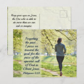 Carte Postale Philippiens 3:13-14 Oublier le passé (Devant / Derrière)