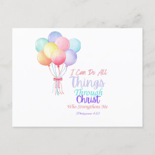 Carte Postale Philippiens 4:13 Bible Verse Postcard