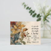 Carte Postale Philippiens 4:13 Toutes les choses par la Bible du (Debout devant)