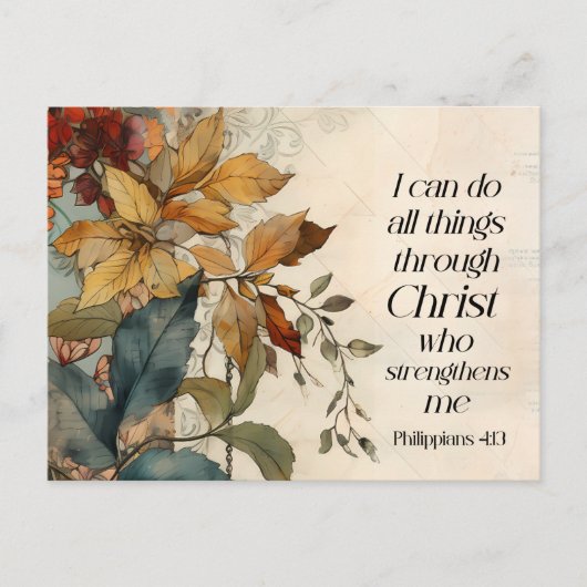 Carte Postale Philippiens 4:13 Toutes les choses par la Bible du (Devant)