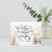 Carte Postale Philippiens 4:13 Toutes les choses par la Bible du (Debout devant)