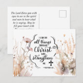 Carte Postale Philippiens 4:13 Toutes les choses par la Bible du (Devant / Derrière)