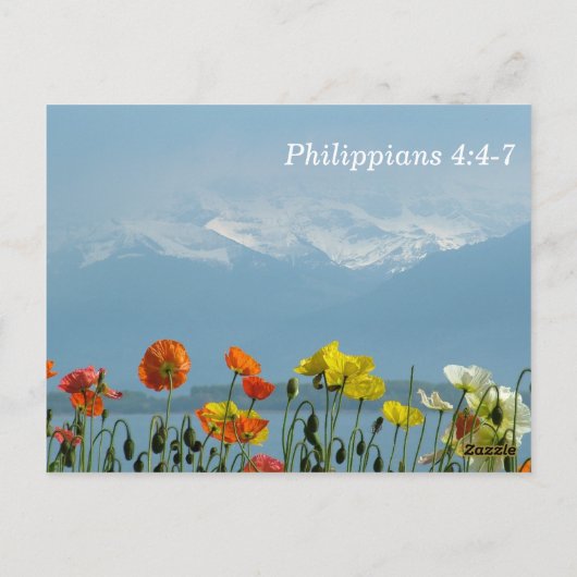 Carte Postale Philippiens 4:4-7 Ne pas être nuisible (Dos)