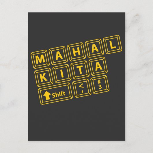 Carte Postale Philippin Mahal Kita Philippines Valentines J'aime (Devant)