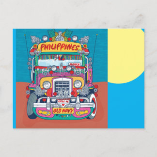 Carte postale philippine Jeepney