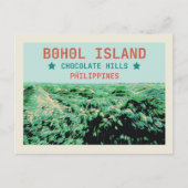 Carte Postale Philippines, Collines de chocolat sur l'île de Boh (Devant)