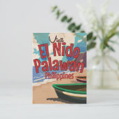 Carte Postale Philippines, El Nido, Palawan Travel poster. (Debout devant)