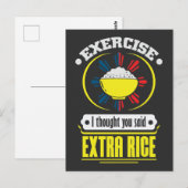 Carte Postale Philippines - Exercice Extra Rice Foodie Pun (Devant / Derrière)