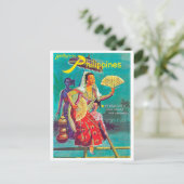 Carte Postale Philippines, femmes en costumes traditionnels (Debout devant)