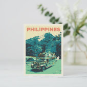 Carte Postale Philippines, Jeepney in Luzon, cordillère centrale (Debout devant)