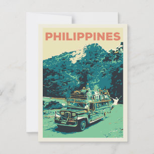 Carte Postale Philippines, Jeepney in Luzon, cordillère centrale