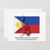 Carte Postale Philippines JOYEUX JOUR DE L'INDÉPENDANCE (Devant / Derrière)