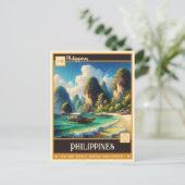 Carte Postale Philippines | Peinture Vintage (Debout devant)