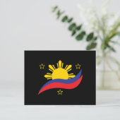 Carte Postale Philippines Philippin Pinoy Drapeau (Debout devant)