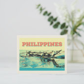 Carte Postale Philippines, scène de pêche dans les îles Visayas (Debout devant)