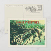 Carte Postale Philippines, terrasses de riz sur l'île de Banaue  (Devant / Derrière)