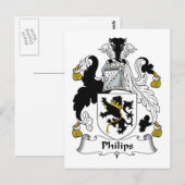 Carte Postale Philips Family Crest (Devant / Derrière)