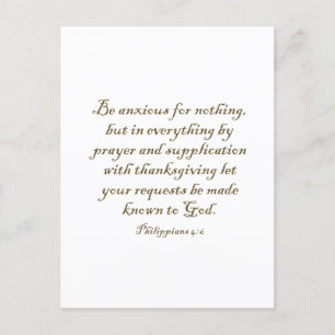 Carte Postale Philliipiens 4:6 inspiration chrétienne motivation