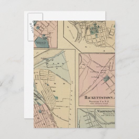 Carte Postale Phillipsburg, NJ (Devant / Derrière)