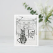 Carte Postale Philly cat near the Franklin memorial (Debout devant)