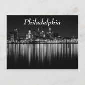 Carte Postale Philly night b/w (Devant)